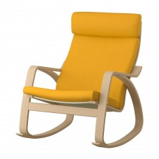 Крісло-гойдалка IKEA POANG білений дуб жовтий (193.958.60)
