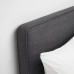 Континентальне ліжко IKEA DUNVIK матрац VAGSTRANDA темно-сірий (194.197.19)