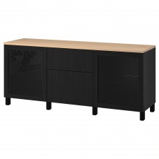 Комбинация мебели IKEA BESTA черный 180x42x76 см (194.243.44)