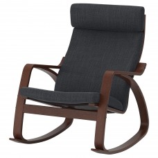 Крісло-гойдалка IKEA POANG коричневий антрацит (194.291.29)