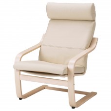 Кресло IKEA POANG березовый шпон светло-бежевый (198.305.88)