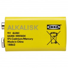 Лужна батарейка IKEA ALKALISK 6LR61 9В (200.316.04)