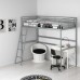 Каркас кровати-чердака IKEA SVARTA серебристый 90x200 см (202.479.82)