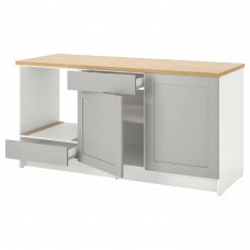 Напольный кухонный шкаф IKEA KNOXHULT серый 180 см (203.267.95)