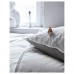 Комплект постільної білизни IKEA BLAVINDA сірий 200x200/50x60 см (203.280.49)