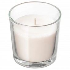 Ароматическая свеча в стакане IKEA SINNLIG сладкая ваниль 7.5 см (203.373.98)
