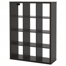 Стелаж IKEA KALLAX чорно-коричневий 112x147 см (204.099.36)