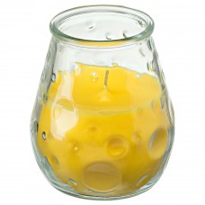 Свічка ароматична у склянці IKEA CITRONSKIVA літні цитрусові жовтий 10 см (204.120.00)