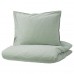 Комплект постельного белья IKEA BERGPALM зеленый полоска 200x200/50x60 см (204.231.88)