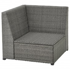 Кутовий модуль садового дивану IKEA SOLLERON темно-сірий (204.245.93)