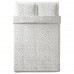 Комплект постільної білизни IKEA KOPPARRANKA білий темно-сірий 200x200/50x60 см (204.496.64)