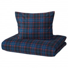 Комплект постельного белья IKEA MOSSRUTA темно-синий 200x200/50x60 см (204.546.84)