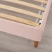 Каркас ліжка з оббивкою IKEA IDANAS блідо-рожевий 140x200 см (204.589.36)