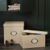 Коробка с крышкой IKEA KVARNVIK бежевый 25x35x20 см (204.594.79)