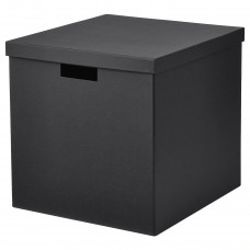 Коробка з кришкою IKEA TJENA чорний 32x35x32 см (204.692.99)