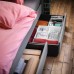 Контейнер для постілі з мякою оббивкою IKEA HAUGA сірий 200 см (204.742.05)