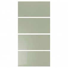 4 панелі для рами розсувних дверей IKEA HOKKSUND глянцевий світло-зелений 100x201 см (204.806.59)