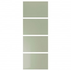 4 панелі для рами розсувних дверей IKEA HOKKSUND глянцевий світло-зелений 75x201 см (204.806.64)