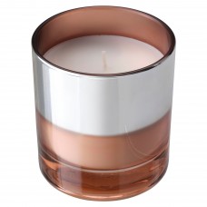 Свічка ароматична у склянці IKEA HOPFOGA солодкий та захопливий рожевий 9.5 см (204.825.78)