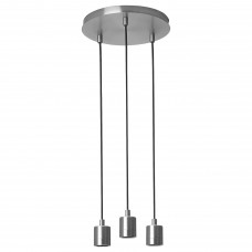 Стельовий світильник IKEA SKAFTET круглий нікельований (204.934.83)