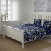 Комплект постільної білизни IKEA KLIPPLOK синьо-білий 200x200/50x60 см (204.981.07)