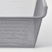 Сетчатая корзина с направляющими IKEA KOMPLEMENT темно-серый 100x58 см (290.109.80)