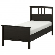 Каркас кровати IKEA HEMNES черно-коричневый ламели LONSET 90x200 см (290.195.70)