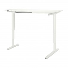 Кутовий правобічний письмовий стіл IKEA BEKANT білий 160x110 см (290.225.01)