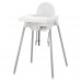 Стільчик для годування IKEA ANTILOP білий сріблястий (290.672.93)