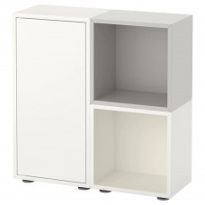 Комбінація шаф на ніжках IKEA EKET білий сірий 70x25x72 см (291.907.35)