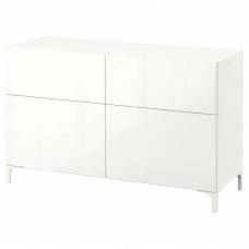 Комбінація шаф та стелажів IKEA BESTA білий 120x40x74 см (291.953.18)