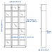 Стелаж для книг IKEA BILLY / OXBERG березовий шпон скло 120x30x237 см (292.177.30)