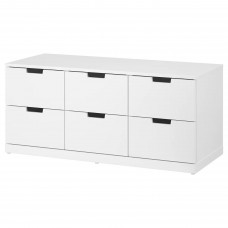 Комод з 6 шухлядами IKEA NORDLI білий 120x54 см (292.394.97)