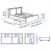 Каркас ліжка IKEA SONGESAND білий ламелі LEIRSUND 140x200 см (292.412.40)