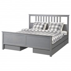 Каркас ліжка IKEA HEMNES сірий ламелі LUROY 160x200 см (292.471.76)
