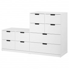 Комод на 10 шухляд IKEA NORDLI білий 160x99 см (292.480.10)