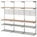 Комбінація навісних кухонних полиць IKEA KUNGSFORS нержавіюча сталь ясен (292.543.41)