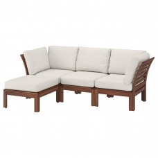 3-місний модульний диван IKEA APPLARO коричневий бежевий 143/223x80x84 см (292.673.34)