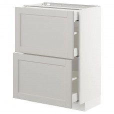 Підлогова кухонна шафа IKEA METOD / MAXIMERA білий світло-сірий 60x37 см (292.742.59)