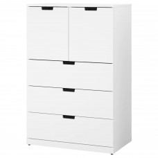 Комод з 5 шухлядами IKEA NORDLI білий 80x122 см (292.765.50)