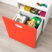 Шкафчик для игрушек на колесиках IKEA STUVA / FRITIDS белый красный 60x50x64 см (292.795.96)