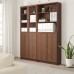 Книжный шкаф IKEA BILLY / OXBERG коричневый 160x30x202 см (292.807.31)