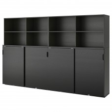 Комбінація шаф та стелажів IKEA GALANT чорний 320x200 см (292.852.10)