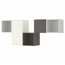 Комбінація настінних шаф IKEA EKET білий світло-сірий темно-сірий 175x35x70 см (292.863.99)