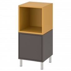 Комбінація шаф на ніжках IKEA EKET темно-сірий золотисто-коричневий 35x35x80 см (292.864.17)
