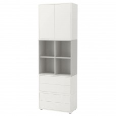 Комбінація шаф на ніжках IKEA EKET білий світло-сірий 70x35x212 см (292.865.68)