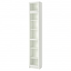 Книжкова шафа IKEA BILLY / OXBERG білий скло 40x30x237 см (292.874.45)