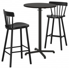 Барний стіл і 2 барних стільці IKEA STENSELE / NORRARYD антрацит антрацит чорний (292.972.27)
