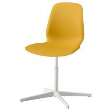 Офісний стілець IKEA LEIFARNE темно-жовтий білий (293.017.00)