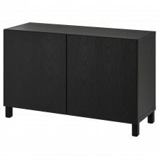 Комбінація шаф та стелажів IKEA BESTA чорно-коричневий 120x42x74 см (293.027.33)